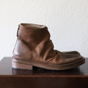 Marsell Brown Ankle Boots with Zipper